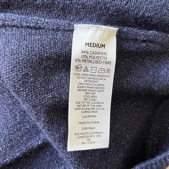 The White Label The White Company Cashmere Metallic Shimmer A line Sweater - Picture 6 of 7